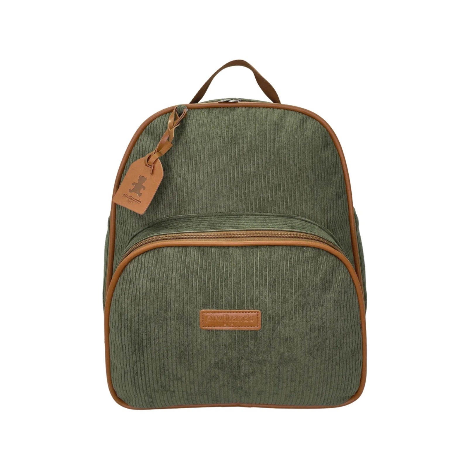 Mochila Maternidade de Passeio com Bolso Térmico Teddy Verde