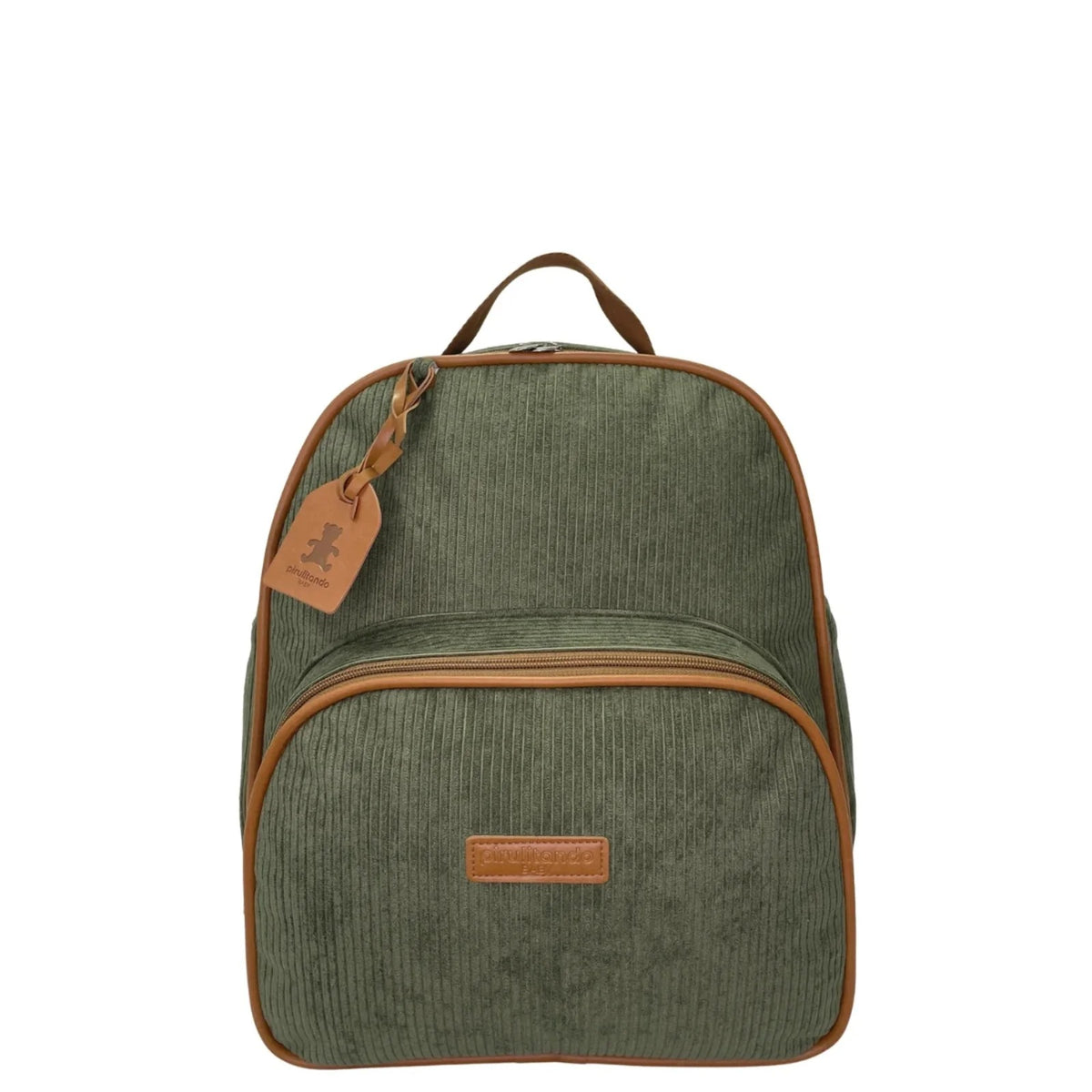 Mochila Maternidade de Passeio com Bolso Térmico Teddy Verde