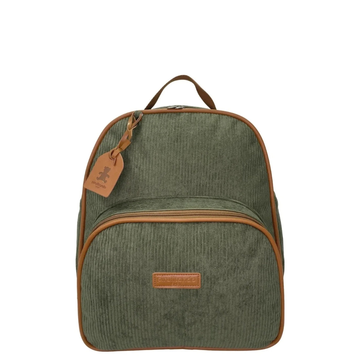 Mochila Maternidade de Passeio com Bolso Térmico Teddy Verde