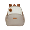 Mochila Maternidade de Passeio com Bolso Térmico Ternura Off White com Cinza