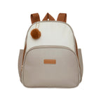 Mochila Maternidade de Passeio com Bolso Térmico Ternura Off White com Cinza