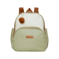 Mochila Maternidade de Passeio com Bolso Térmico Ternura Off White com Verde