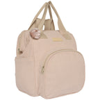 Mochila Maternidade Grande com Bolso Térmico Ninar Rosê, vista lateral