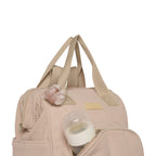 Mochila Maternidade Grande Ninar Rosê, detalhe do bolso térmico