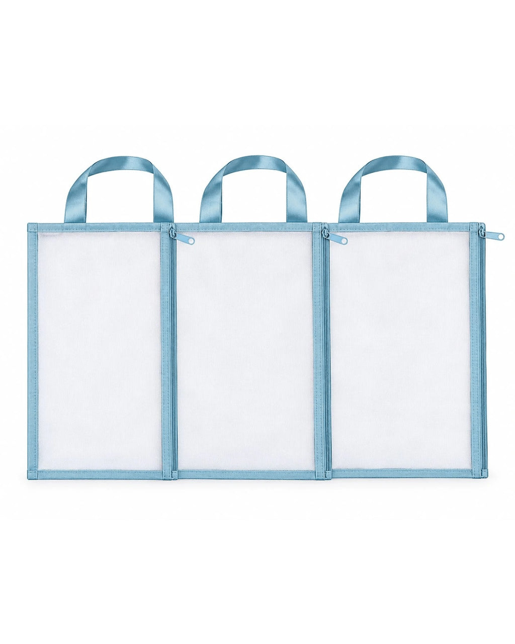Organizador Maternidade em Tela Transparente Essencial Azul – 3 Unidades