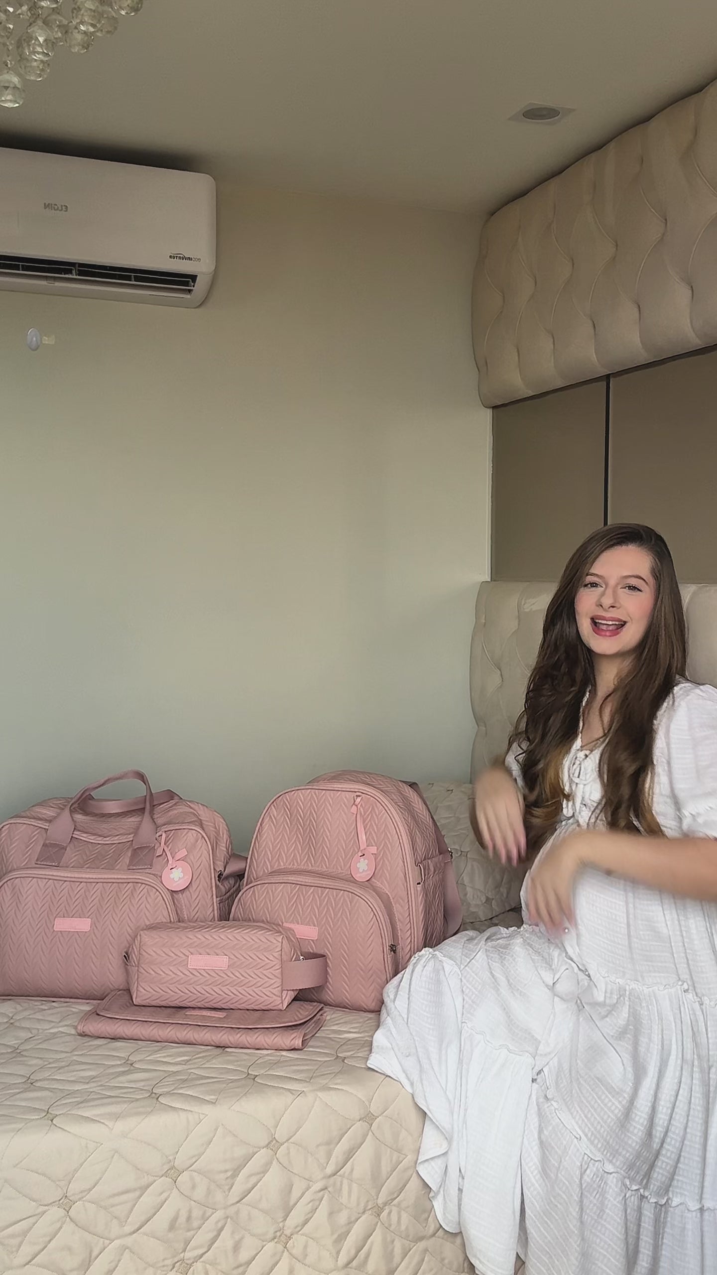 Mochila Maternidade com Bolso Térmico Refúgio Rosê