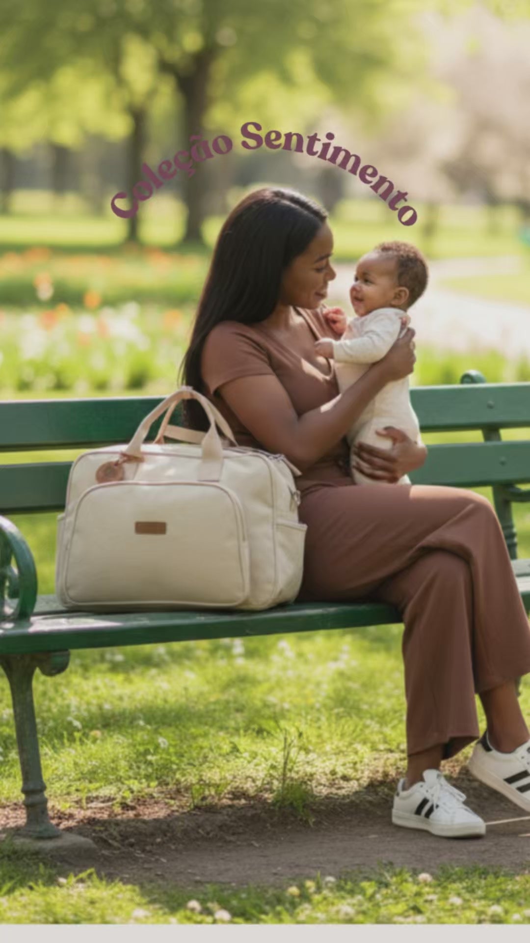Mochila Média com Bolso Térmico Sentimento Marfim